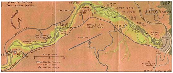 Map of San Juan river