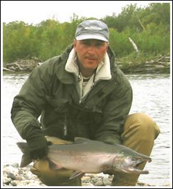 Fresh Kolpakova Silver salmon taken on Pinky IBS silver Long Range