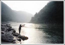 Fly fishing on the Ganges